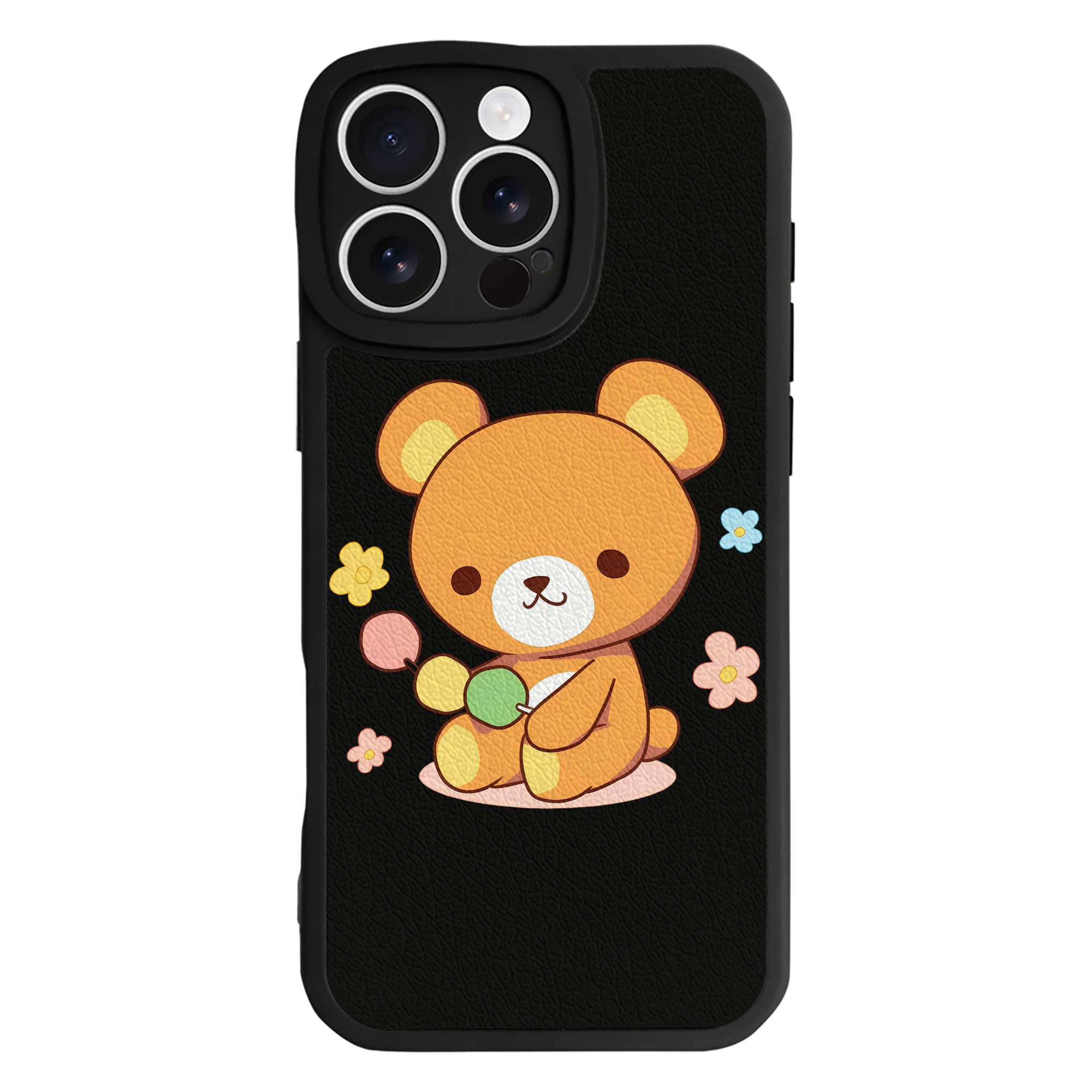 （画像用） リラックマ リラックマ キイロイトリ Rilakkuma Korilakkuma Kiiroitori 【iPhone 16シリーズ対応】シリコンスマホケース（レザー調） 材質：シリコン
